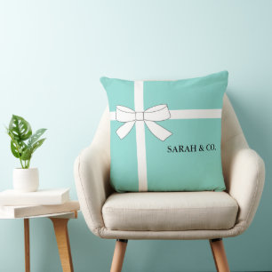 BRIDE CO Teal Blue Shower Party personalize Decor Kudde