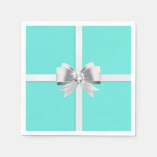 Bride & Co. Turcoise/Teal Brudens sida Napkins Pappersservett