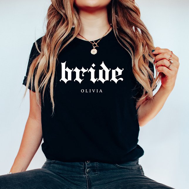 Bride | Coola, gotisk text T Shirt (Skapare uppladdad)