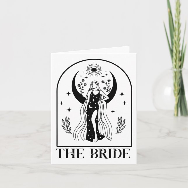 Bride Coven Witchy Gothic Bröllop Bachelorette Kort (Framsida)