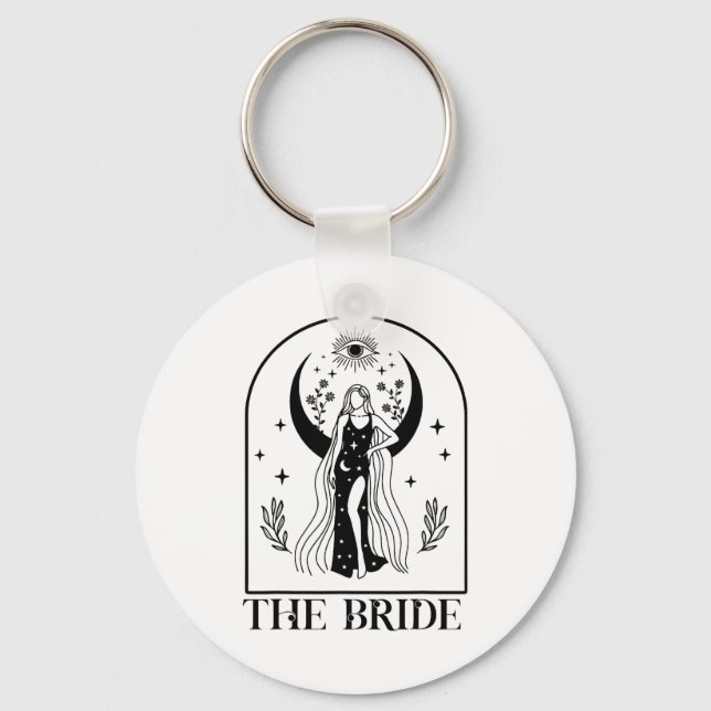 Bride Coven Witchy Gothic Bröllop Bachelorette Nyckelring (Framsida)