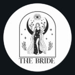 Bride Coven Witchy Gothic Bröllop Bachelorette Runt Klistermärke<br><div class="desc">Bride Coven Witchy Gothic Bröllop Bachelorette Party</div>