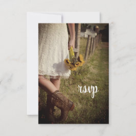 Bride, Cowboy Boots, Solblommor Ranch Bröllop OSA