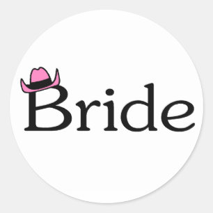 Bride (Cowboy Hat) Runt Klistermärke
