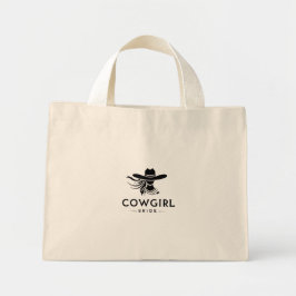 Bride & Cowgirl Tote Bag Mini Tygkasse