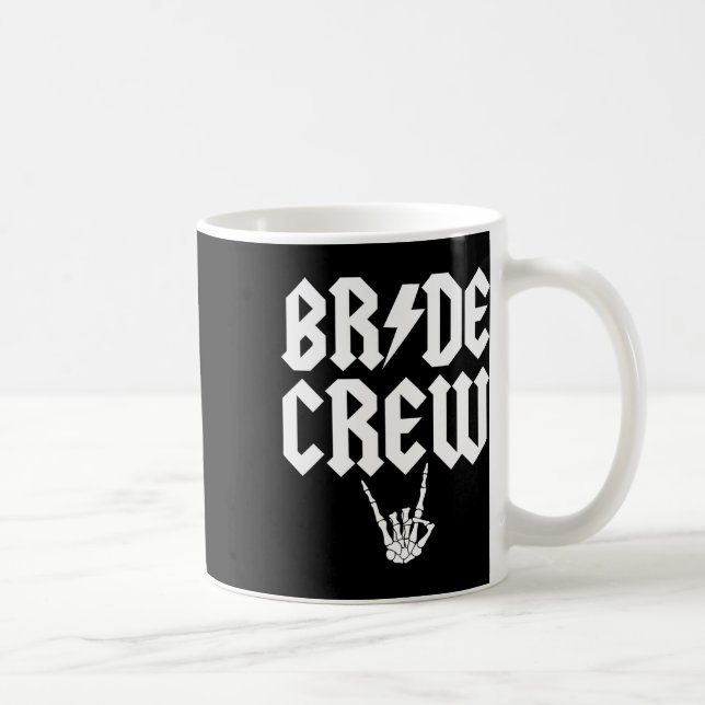Bride Crew Rock N Roll Gothic Halloween Chelorette Kaffemugg (Höger)