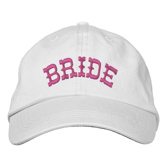 BRIDE Custom Name WHITE A07C7H Broderad Keps (Framsida)