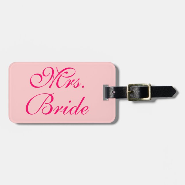 Bride Customized Bröllop Honeymoon Bagagebricka (Horisontell Framsida)