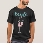 Bride - Cute Flamingo Bachelorette Brudens sida we T Shirt<br><div class="desc">Bride - Cute Flamingo Bachelorette Brudens sida Bröllop Gift</div>