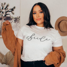 Bride Cute Script Bachelorette/Brudens sida Shirt