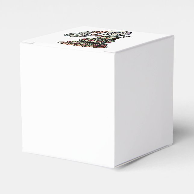 Bride Decorates Bröllop Cake Presentaskar (Framsidan Sidan)