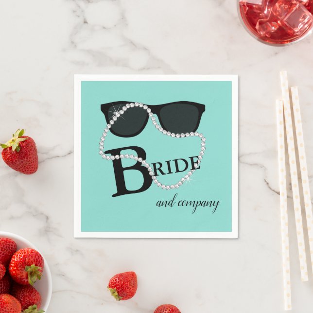 BRIDE Diamond Glam & Bling Tiara Party Shower Pappersservett (Insitu)