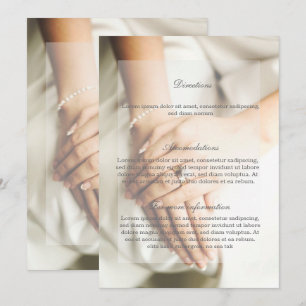 Bride Diamond Ring Bröllop riktning Inbjudningar