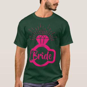 Bride Diamond Ring Ping Distress Vintage Gift T Shirt