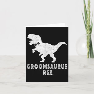 Bride Dinosaur Rex Groomsaurus Groom Förlovning Kort