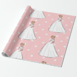 Bride Dress Elegant bröllop Party Polka dots Presentpapper<br><div class="desc">En elegant för en möhippa med romantisk bakgrund i rosa färg och vita punkter. Med klädseln och bruden i bröllop kan du inte vänta på att se bröllop och bruden och brudgummen.</div>