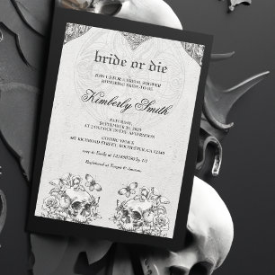 Bride eller Die Gothic Inbjudningskort för möhippa