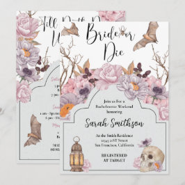 Bride eller Die Halloween Bachelorette Party Inbjudningar