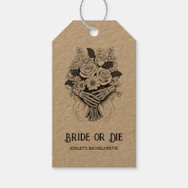 Bride eller Die Halloween Bachelorette Party Presentetikett