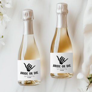 Bride eller Die Rockstar Skeleton Bachelorette Par