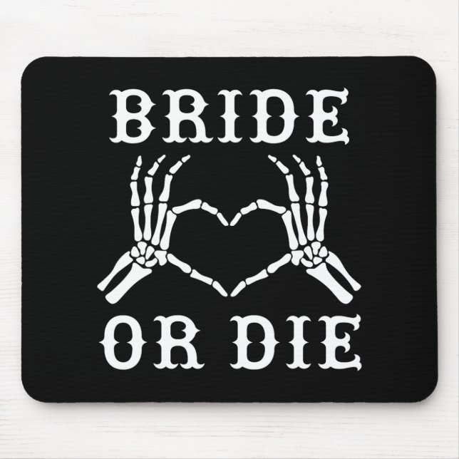 Bride eller Die Skeleton Gothic Halloween Bachelor Musmatta (Framsidan)