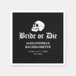 Bride eller Die Til Death Do US Party Bachelorette Pappersservett