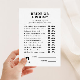 Bride eller Groom sa att hon sa Möhippa Game Inbjudningar