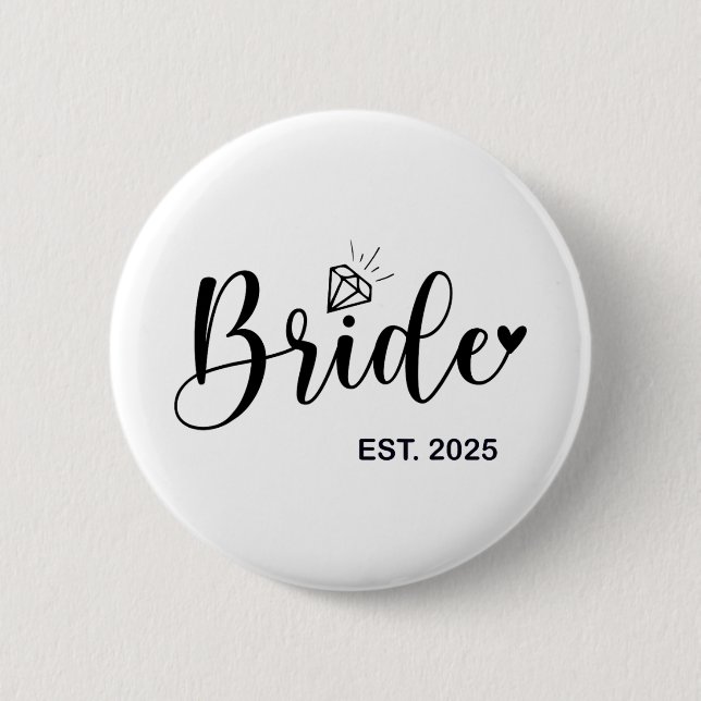 Bride Est. 2025 Fiancée Fru Bachelorette Par Knapp (Framsida)