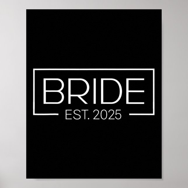 Bride Est. 2025 Framtiden för fru Bachelorette Poster (Framsidan)