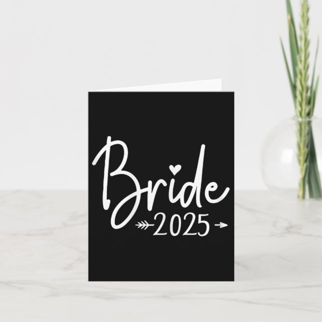 Bride Est 2025 Married Bröllop Brudens sida Bachel Kort (Framsida)