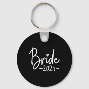 Bride Est 2025 Married Bröllop Brudens sida Bachel Nyckelring