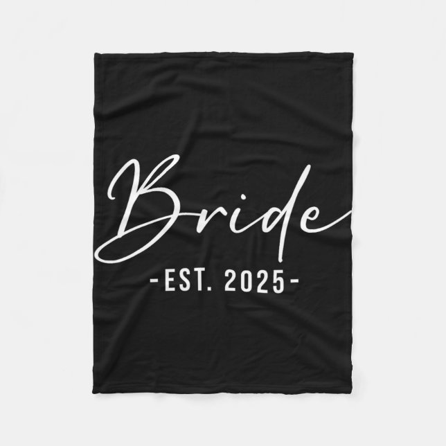 Bride Est. 2025 Matchning - Redot växer Fleecefilt (Framsidan)
