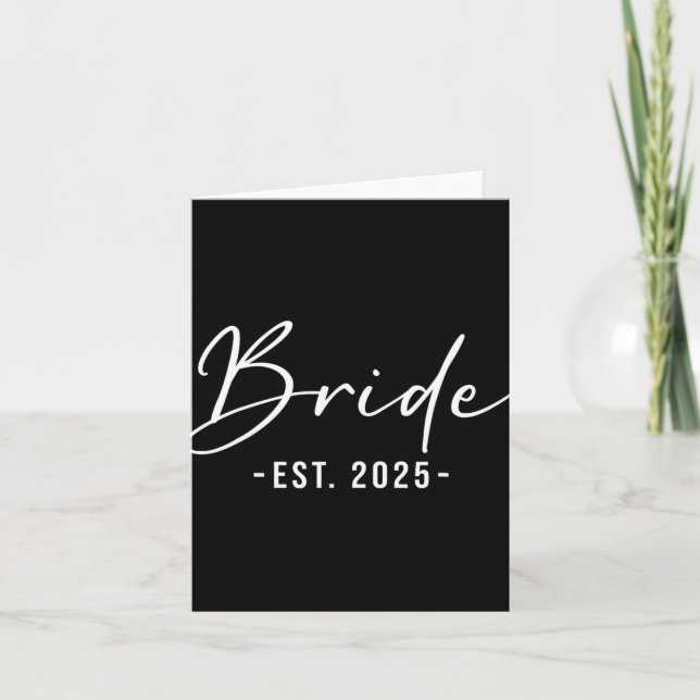 Bride Est. 2025 Matchning - Redot växer Kort (Framsida)