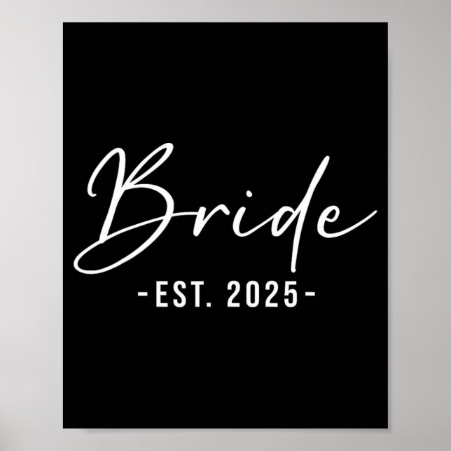 Bride Est. 2025 Matchning - Redot växer Poster (Framsidan)