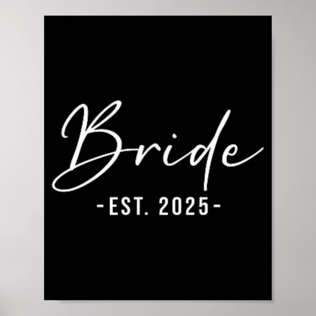 Bride Est. 2025 Matchning - Redot växer Poster (Framsidan)