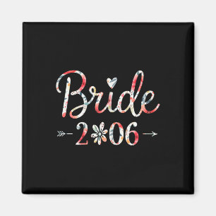 Bride Est 2026 Married Bröllop Brudens sida Bachel Magnet