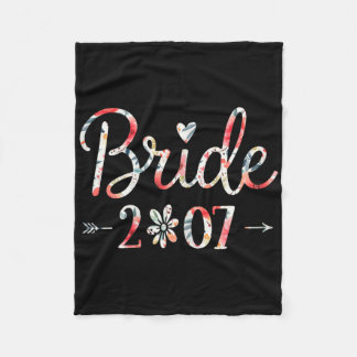 Bride Est 2027 Married Bröllop Brudens sida Bachel Fleecefilt