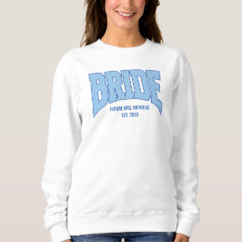 BRIDE Faux Glitter Varsity Engagement Bridal T Shirt