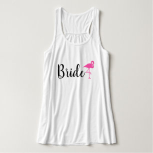 "Bride" Flamingo Bröllop Tank Linne Med Racerback