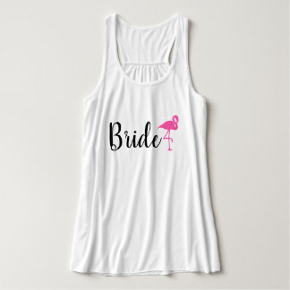"Bride" Flamingo Bröllop Tank Linne Med Racerback