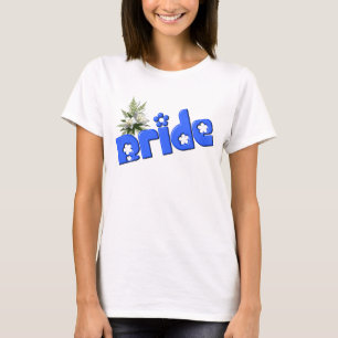 Bride Flower Bouquet Bröllopsfest T Shirt
