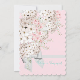 BRIDE Flowers & Lattice Shower Rosa Party Inbjudningar