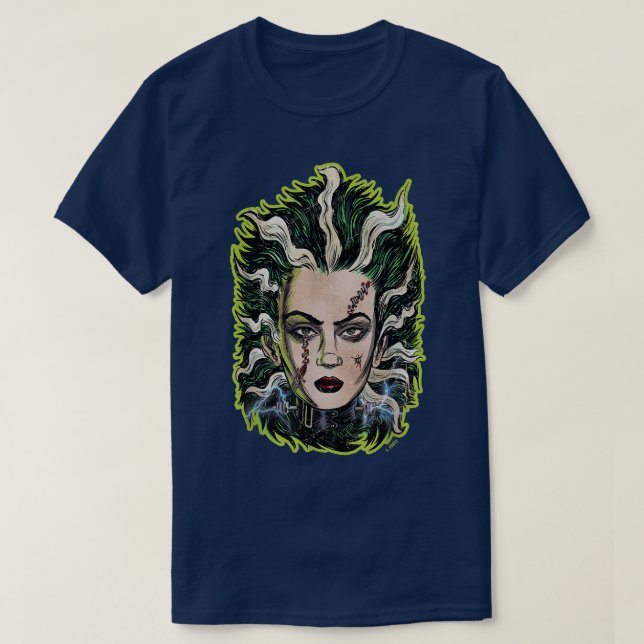 Bride Frankenstein Horror Animation Pop Surreal T Shirt (Design framsida)