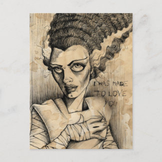 Bride Frankenstein Made till kärlek dig Vykort