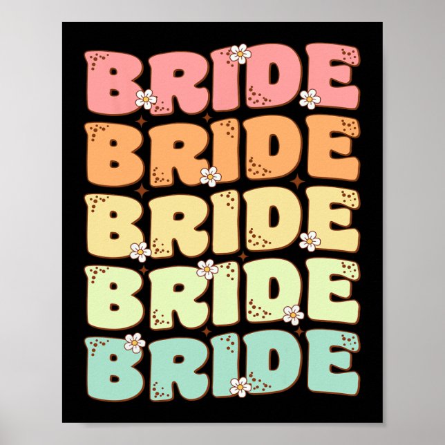 Bride Future Mrs. Brudens sida Bröllop Bachelorett Poster (Framsidan)