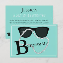 BRIDE Glam Celebrate Tiara Party är min bridesmaid Inbjudningar