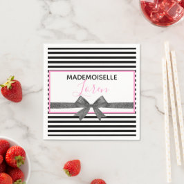 BRIDE Glam Parisian Theme Couture Shower Party Pappersservett