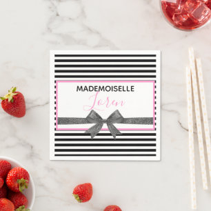 BRIDE Glam Parisian Theme Couture Shower Party Pappersservett