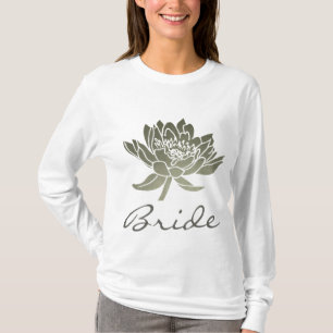 BRIDE GLAMOROUS SILVER LOTUS BLOMMIGT TEE