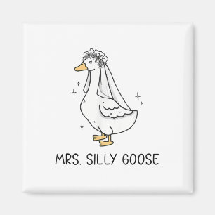 Bride Goose Gettin Loose från Fåniget Bröllop Magnet